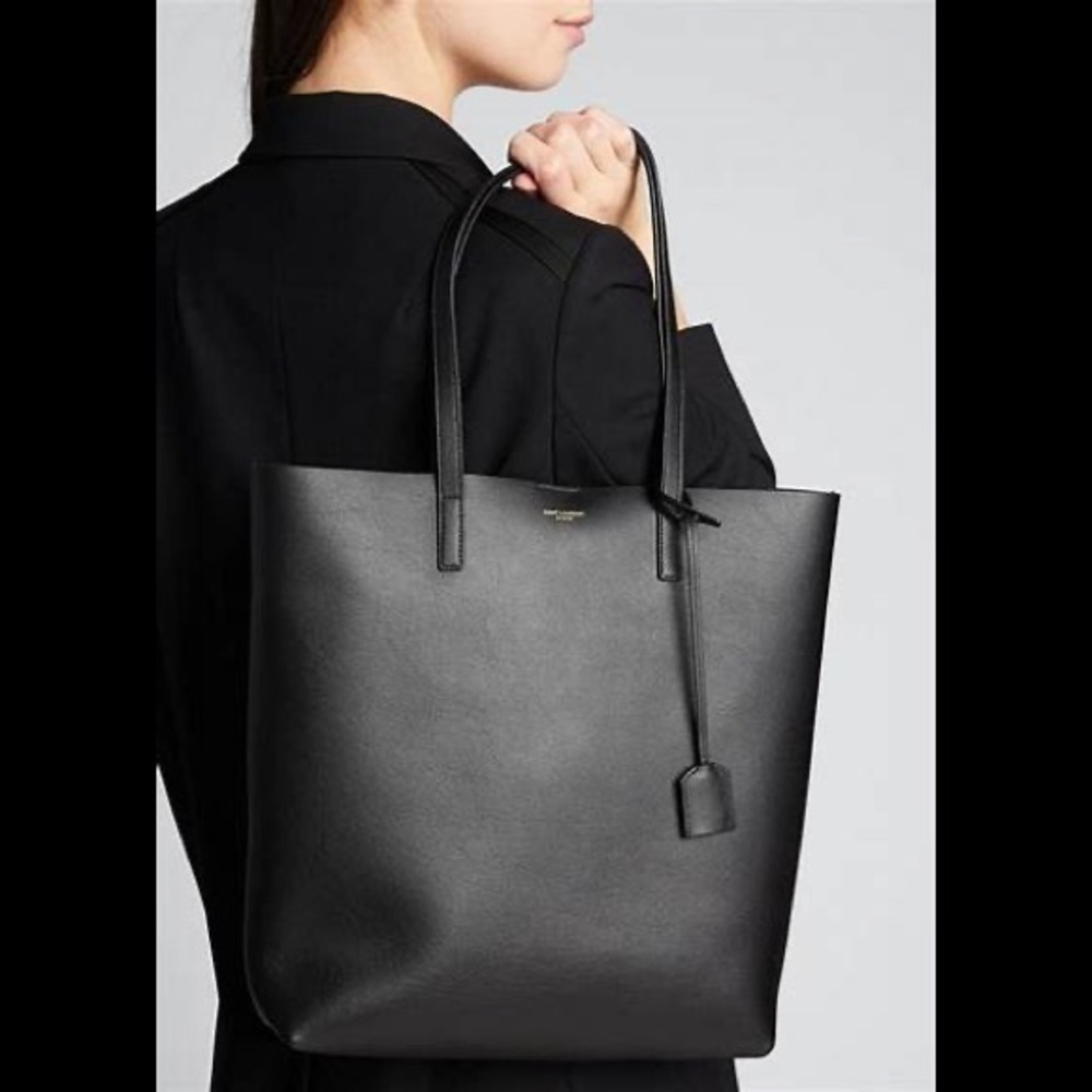 ** BRAND NEW CONDITION** Saint Laurent Black Leather North-South Shoulder Tote - Picture 12 of 12
